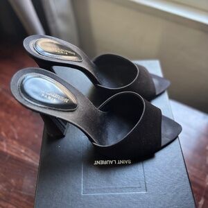 Saint Laurent Suite 105 Satin Mule Women's